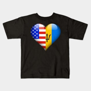 Half American Half Barbadian - Gift for Barbadian From Barbados Kids T-Shirt